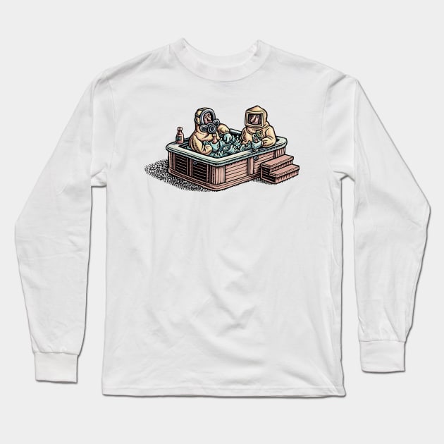 Hazmat Hot Tub! Long Sleeve T-Shirt by Lisa Haney